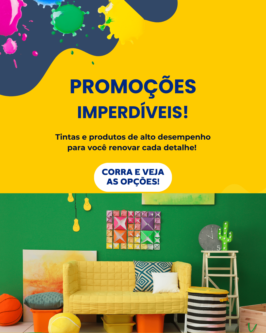 Banner de Promoções de tintas em Palmas