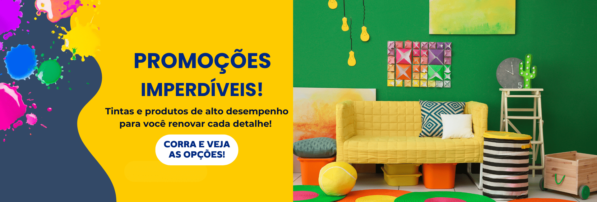 Banner de Promoções de tintas em Palmas